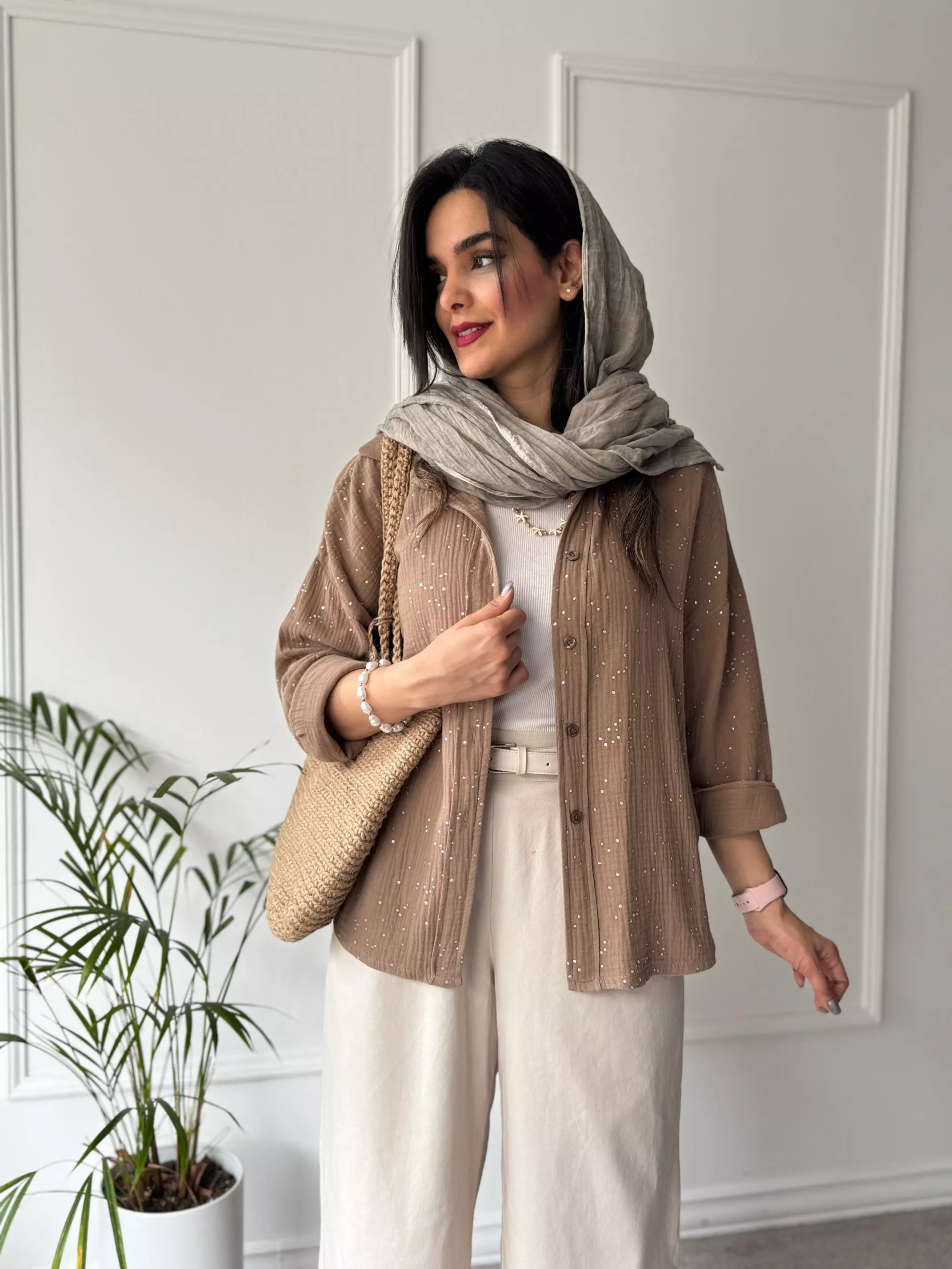 مانتو شومیزی پاستیلی میلانی